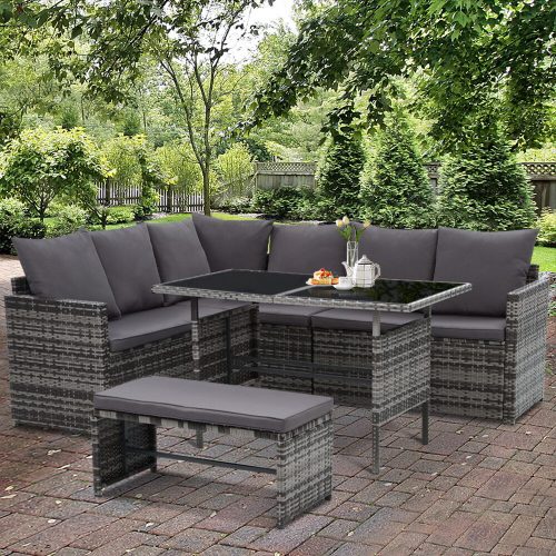 Outdoor Furniture Dining Setting Sofa Set Lounge Wicker 8 Seater