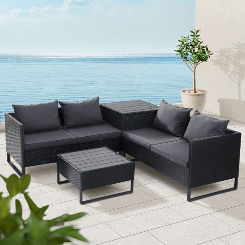 Outdoor Sofa Furniture Garden Couch Lounge Set Wicker Table Chair