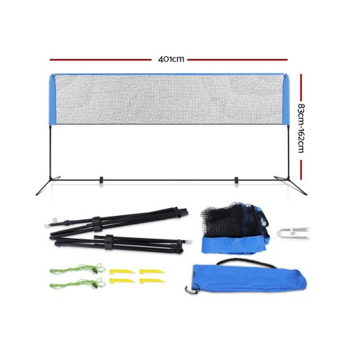 Portable Sports Net Stand Badminton Volleyball Tennis Soccer Blue