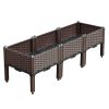 Raised Planter Box Vegetable Herb Flower Outdoor Plastic Plants Garden Bed with Legs