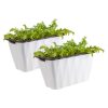 Rectangular Flowerpot Vegetable Herb Flower Outdoor Plastic Box Garden Decor