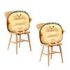 Cute Face Toast Bread Cushion Stuffed Car Seat Plush Cartoon Back Support Pillow Home Decor