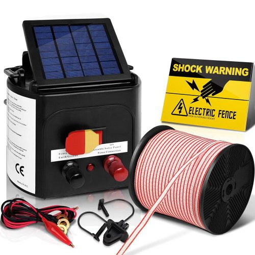 Solar Electric Fence Energiser Charger with Tape and 25pcs Insulators