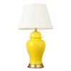 Oval Ceramic Table Lamp with Gold Metal Base Desk Lamp