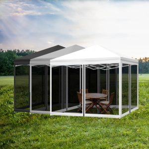Gazebo 3x3 Marquee Pop Up Tent Outdoor Canopy Wedding Mesh Side Wall