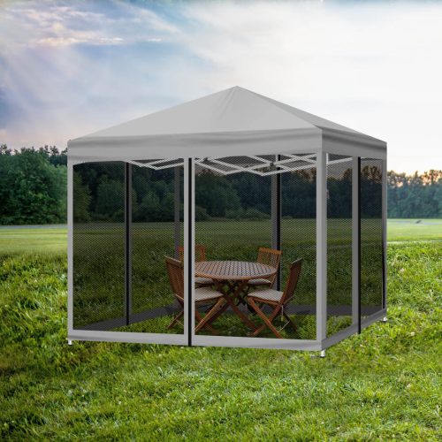 Gazebo 3×3 Marquee Pop Up Tent Outdoor Canopy Wedding Mesh Side Wall