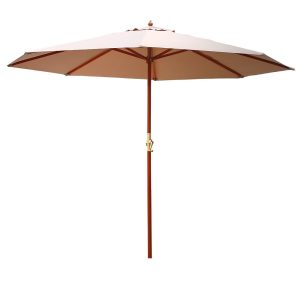 Outdoor Umbrella 3M Pole Cantilever Stand Garden Umbrellas Patio