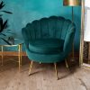 Armchair Lounge Chair Accent Armchairs Retro Lounge Accent Chair Single Sofa Velvet Shell Back Seat
