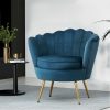 Armchair Lounge Chair Accent Armchairs Retro Lounge Accent Chair Single Sofa Velvet Shell Back Seat