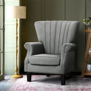 Upholstered Fabric Armchair Accent Tub Chairs Modern seat Sofa Lounge