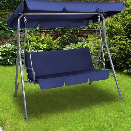 Outdoor Swing Bench Seat Chair Canopy Furniture 3 Seater Garden Hammock