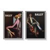 Bally Man & Woman 2 Sets Black Frame Canvas Wall Art