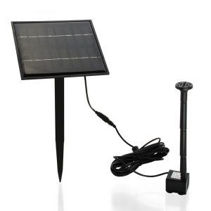 PROTEGE Solar Powered Fountain Submersible Water Pump Panel Kit Garden Pond