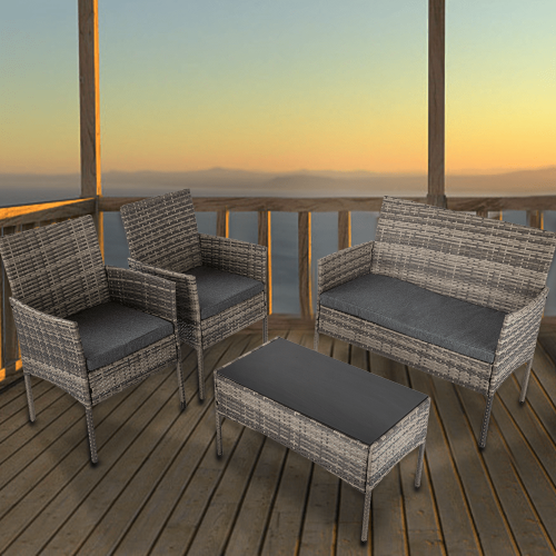 4 Seater Wicker Outdoor Lounge Set