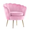 La Bella Shell Scallop Lounge Chair Accent Velvet