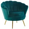 Bloomer Velvet Fabric Accent Sofa Love Chair