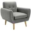 Dane Single Seater Fabric Upholstered Sofa Armchair Lounge Couch