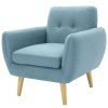 Dane Single Seater Fabric Upholstered Sofa Armchair Lounge Couch