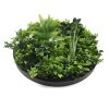 Flowering White Artificial Green Wall Disc UV Resistant