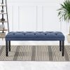 Cate Button-Tufted Upholstered Bench by Sarantino