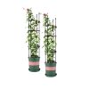 4-Bar Plant Frame Stand Trellis Vegetable Flower Herbs Outdoor Vine Support Garden Rack with Rings – 103 cm, 2