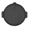 30CM Round Cast Iron Korean BBQ Grill Plate with Handles and Drip Lip – 1