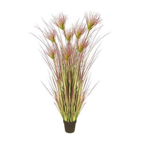 Purple-Red Artificial Indoor Potted Papyrus Plant Tree Fake Simulation Decorative