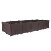 Elevated Raised Garden Bed Plants Vegetable Herb Flower Outdoor Plastic Planter Box