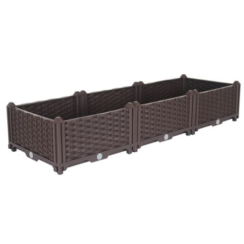 Elevated Raised Garden Bed Plants Vegetable Herb Flower Outdoor Plastic Planter Box