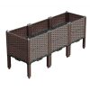 Elevated Raised Garden Bed Plants Vegetable Herb Flower Outdoor Plastic Planter Box