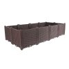 Elevated Raised Garden Bed Plants Vegetable Herb Flower Outdoor Plastic Planter Box