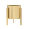 30CM Gold Metal Plant Stand with Flower Pot Holder Corner Shelving Rack Indoor Display