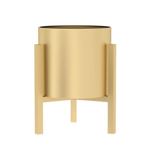 30CM Gold Metal Plant Stand with Flower Pot Holder Corner Shelving Rack Indoor Display