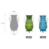 51cm Glass Tall Floor Vase with 12pcs White Artificial Fake Flower Set – Green