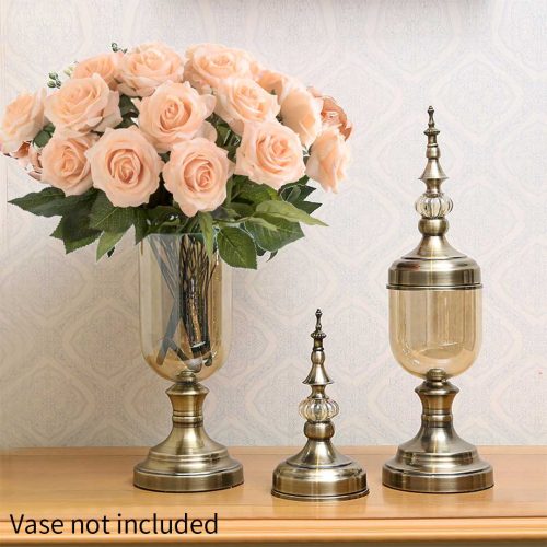 Artificial Silk Flower Fake Rose Bouquet Table Decor