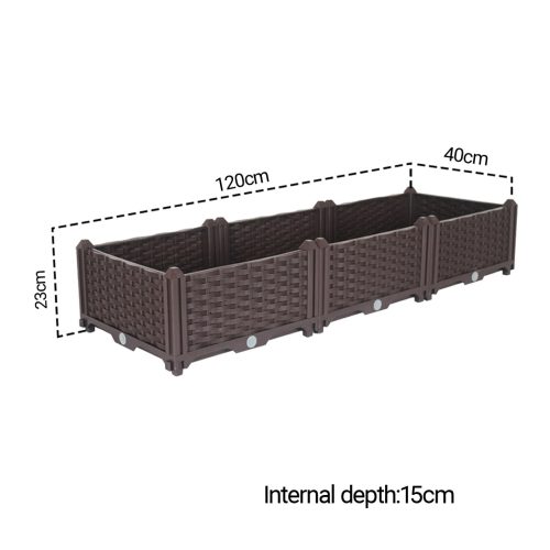 Elevated Raised Garden Bed Plants Vegetable Herb Flower Outdoor Plastic Planter Box