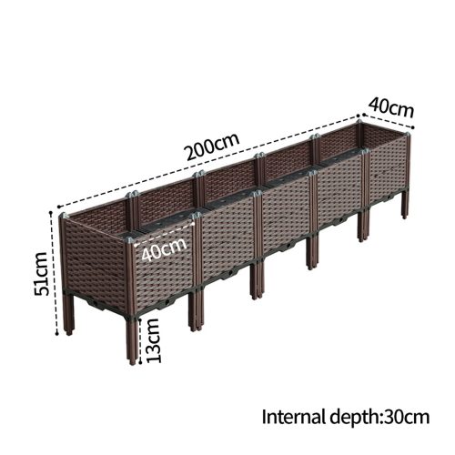 Elevated Raised Garden Bed Plants Vegetable Herb Flower Outdoor Plastic Planter Box