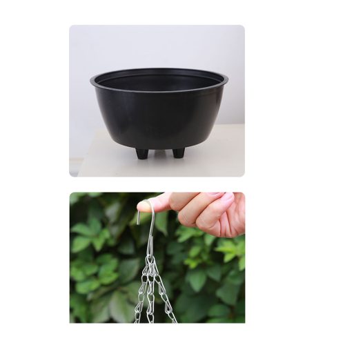 Hanging Resin Flower Pot Self Watering Basket Planter Indoor Outdoor Garden Decor