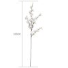 67cm Glass Tall Floor Vase with 10pcs White Artificial Fake Flower Set – Blue