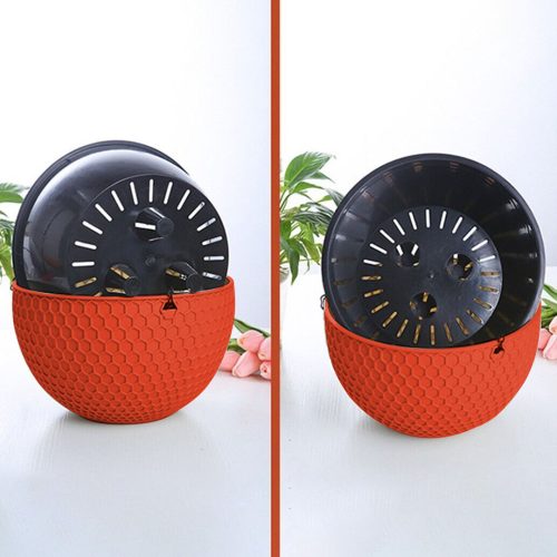 Hanging Resin Flower Pot Self Watering Basket Planter Indoor Outdoor Garden Decor