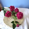 8 Bunch Artificial Silk Rose 5 Heads Flower Fake Bridal Bouquet Table Decor Pink