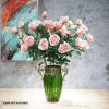 8 Bunch Artificial Silk Rose 5 Heads Flower Fake Bridal Bouquet Table Decor Light Pink