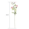 67cm Glass Tall Floor Vase and 12pcs Pink Artificial Fake Flower Set – Blue