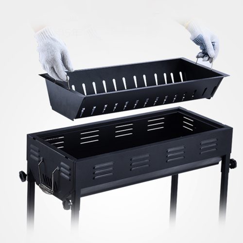 72cm Portable Folding Thick Box-Type Charcoal Grill for Outdoor BBQ Camping – 1