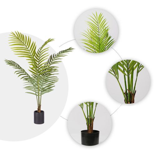 Green Artificial Indoor Rogue Areca Palm Tree Fake Tropical Plant Home Office Decor