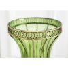 67cm Glass Tall Floor Vase with 10pcs White Artificial Fake Flower Set – Green