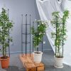 4-Bar Plant Frame Stand Trellis Vegetable Flower Herbs Outdoor Vine Support Garden Rack with Rings – 133 cm, 2