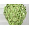 67cm Glass Tall Floor Vase with 10pcs White Artificial Fake Flower Set – Green