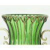 51cm Glass Tall Floor Vase with 12pcs White Artificial Fake Flower Set – Green