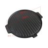 30CM Round Cast Iron Korean BBQ Grill Plate with Handles and Drip Lip – 1